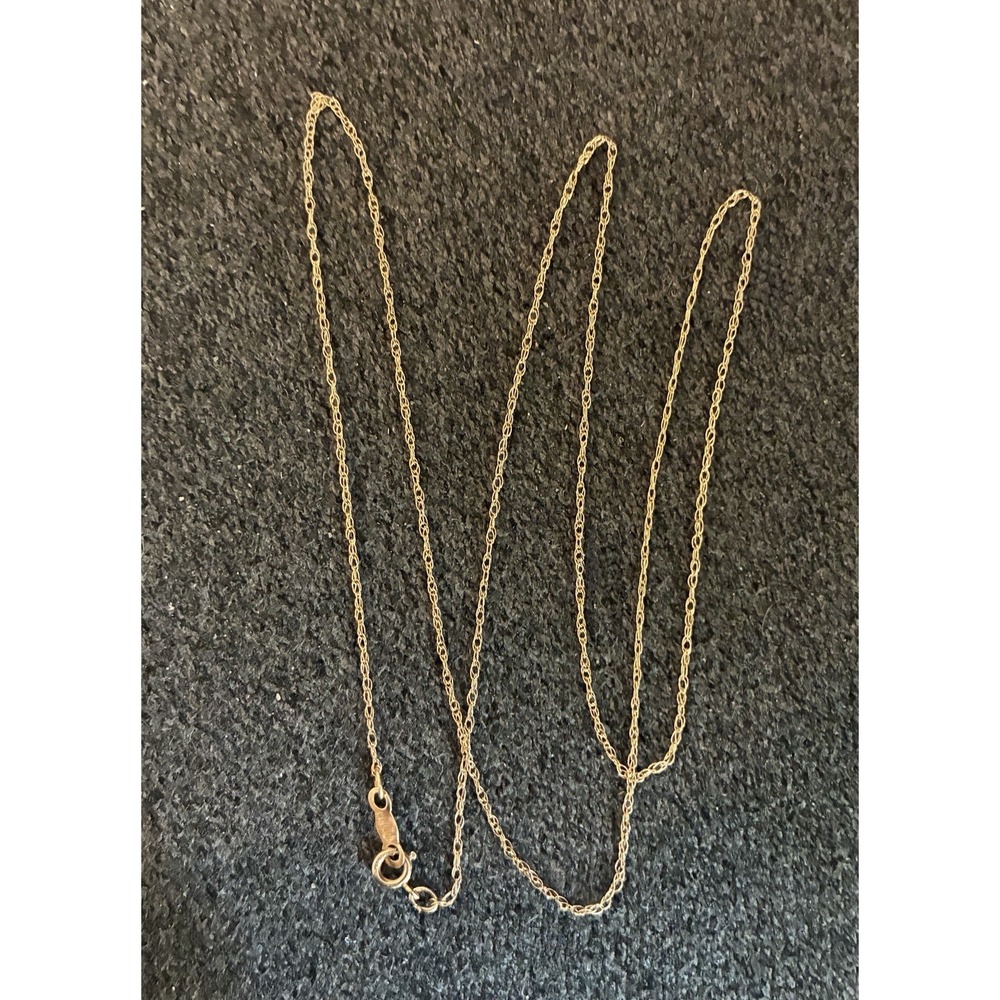 Aurafin 10K Yellow Gold 18" Dainty Singapore Chain Necklace Vintage 0.54g